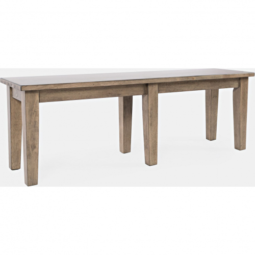 Prescott Park 52" Dining Bench in Weathered Oak Finish Wood